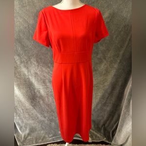 Preston & York Red Orange midi dress size 10